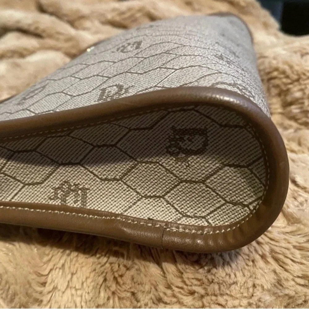 Vintage Dior Honeycomb Monogram Zip Pouch/Clutch - Picture 5 of 7